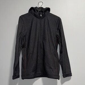 Massimo Dutti Men's Zip-Up Hooded Sweater in Charcoal